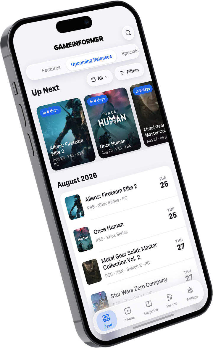 Game Informer mobile app displayed on a phone