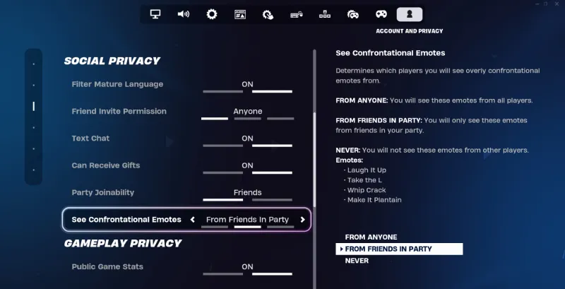 Fortnite Adds New Setting To Hide 'Confrontational Emotes' 